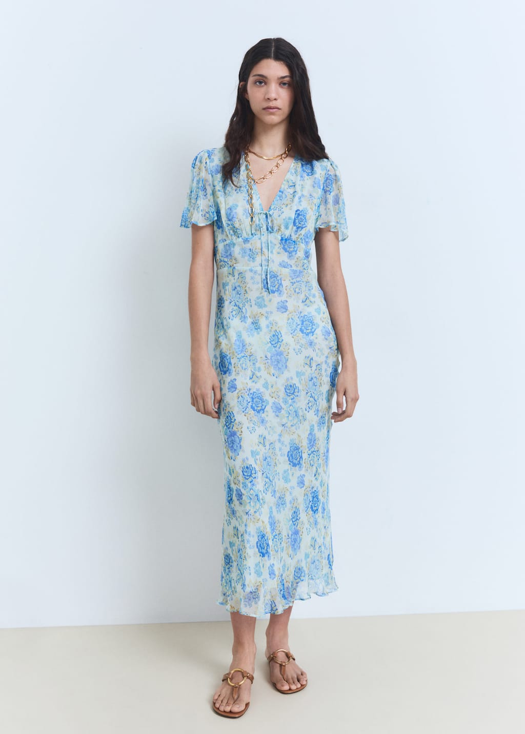MANGO RONALDI 87019068-52 MANGO WOMEN DRESS FULL LENGTH