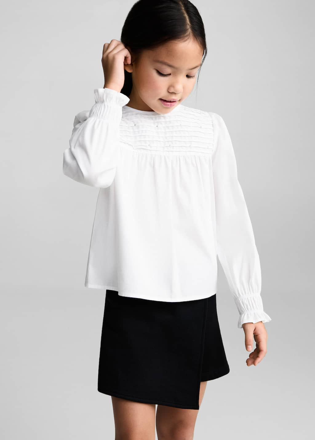 MANGO LEELA 87020257-01 MANGO KIDS GIRL SHIRT LONG SLEEVE