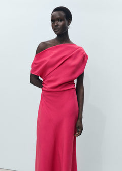 MANGO MOCHA 87027196-74 MANGO WOMEN DRESS FULL LENGTH