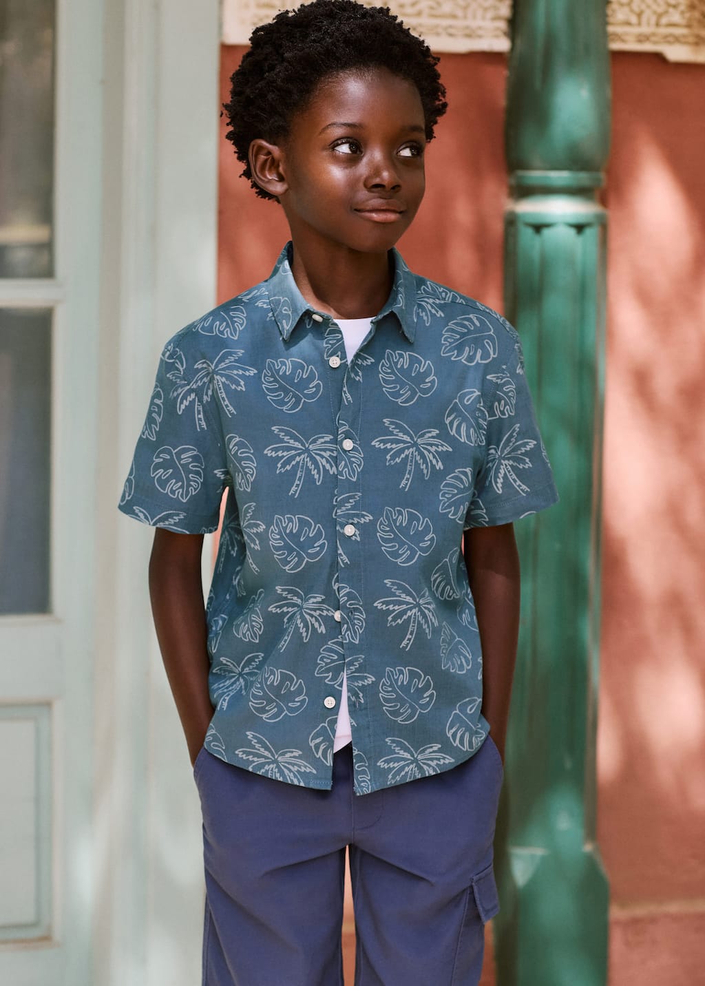 MANGO FIJI 87027688-52 MANGO KIDS BOY SHIRT SHORT SLEEVE