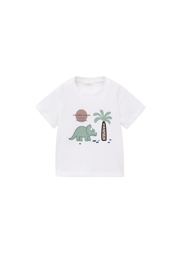 MANGO ROAR 87027694-02 MANGO KIDS BABY BOY T-SHIRT SHORT SLEEVE