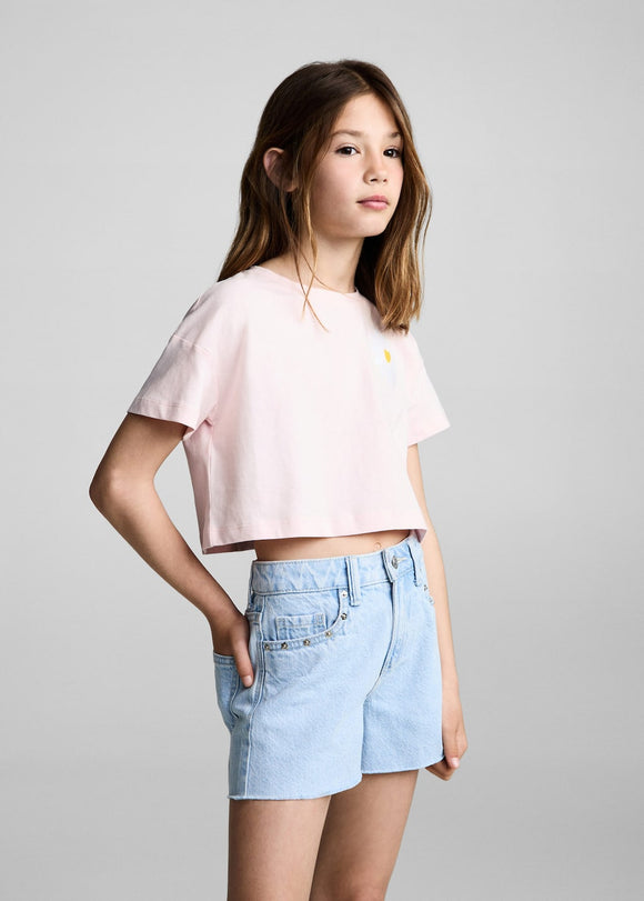 MANGO SHINE 87027695-81 MANGO KIDS GIRL T-SHIRT SHORT SLEEVE