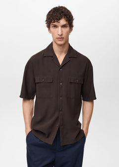 MANGO MALAGA1 87027904-32 MANGO MAN SHIRT SHORT SLEEVE