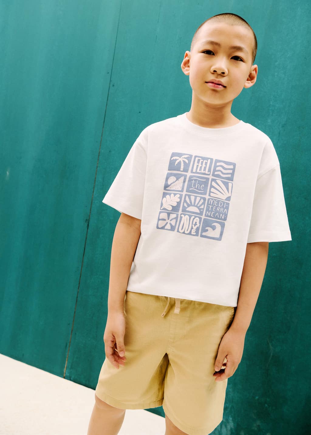 MANGO SQUARES 87028271-02 MANGO KIDS BOY T-SHIRT SHORT SLEEVE