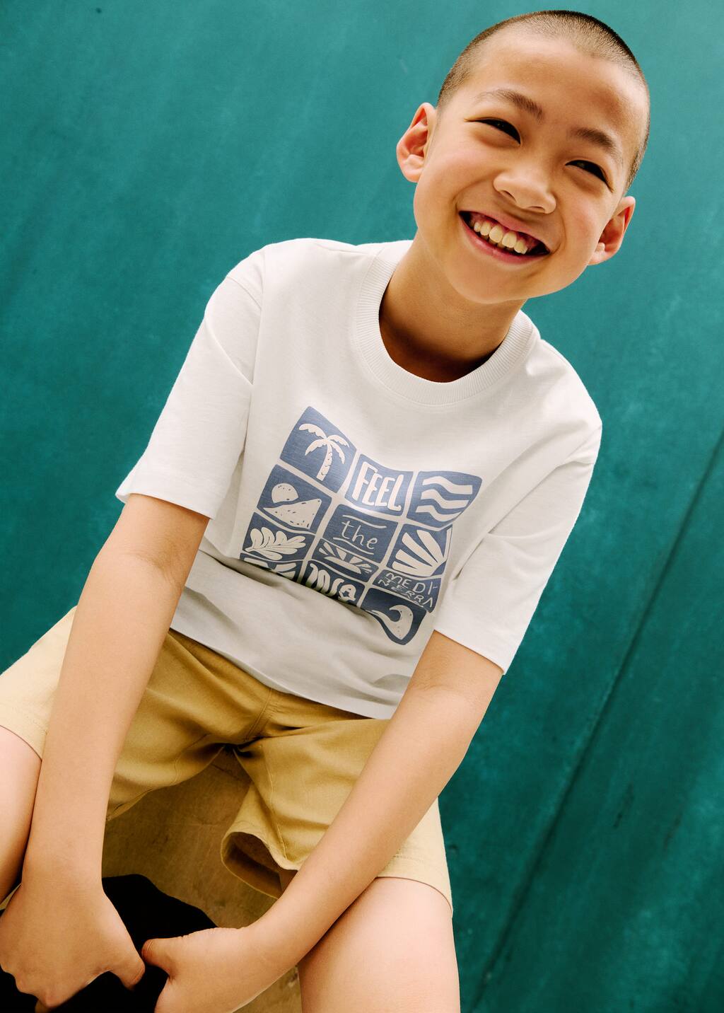 MANGO SQUARES 87028271-02 MANGO KIDS BOY T-SHIRT SHORT SLEEVE