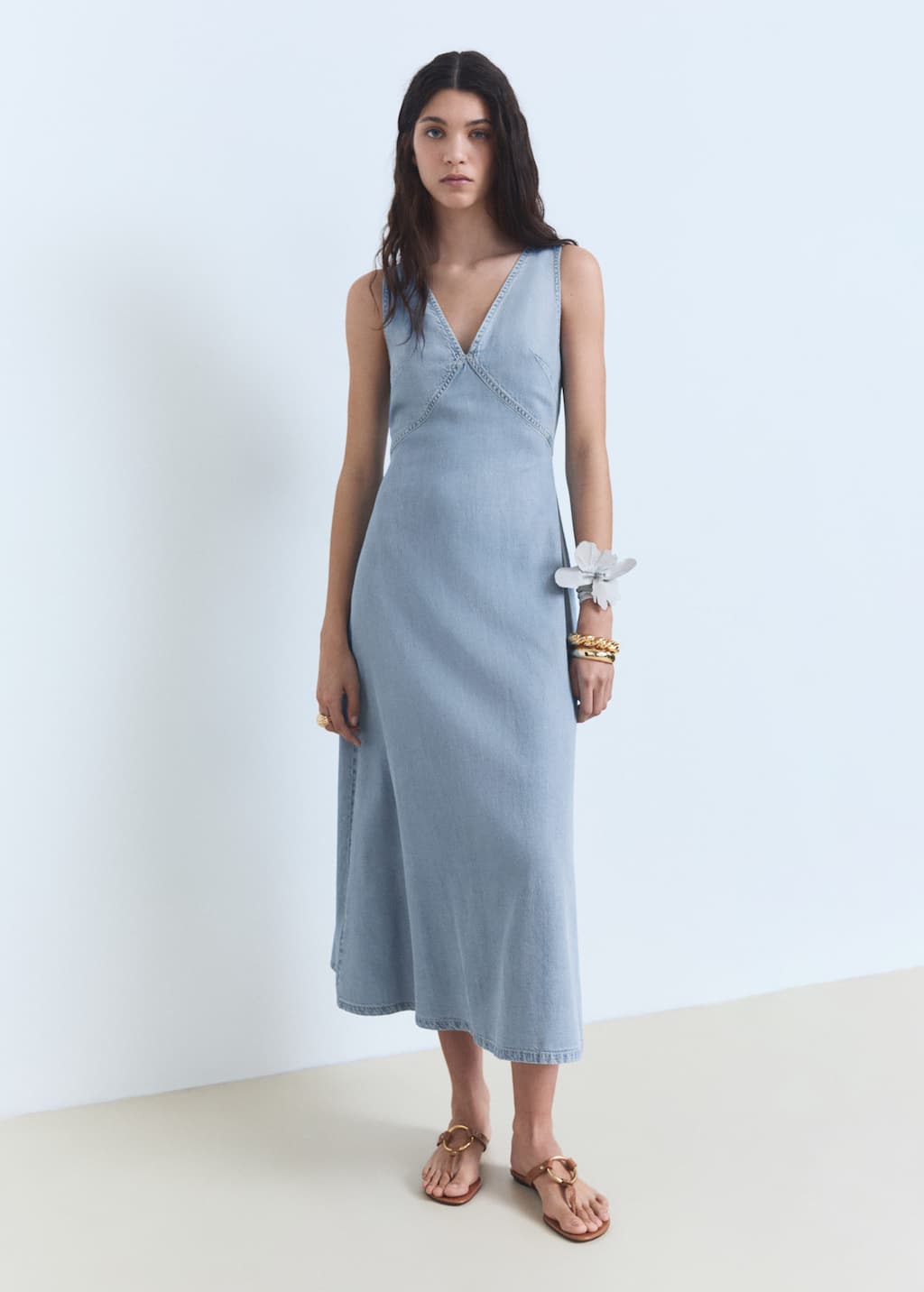 MANGO SIROS 87028650-TC MANGO WOMEN DRESS FULL LENGTH