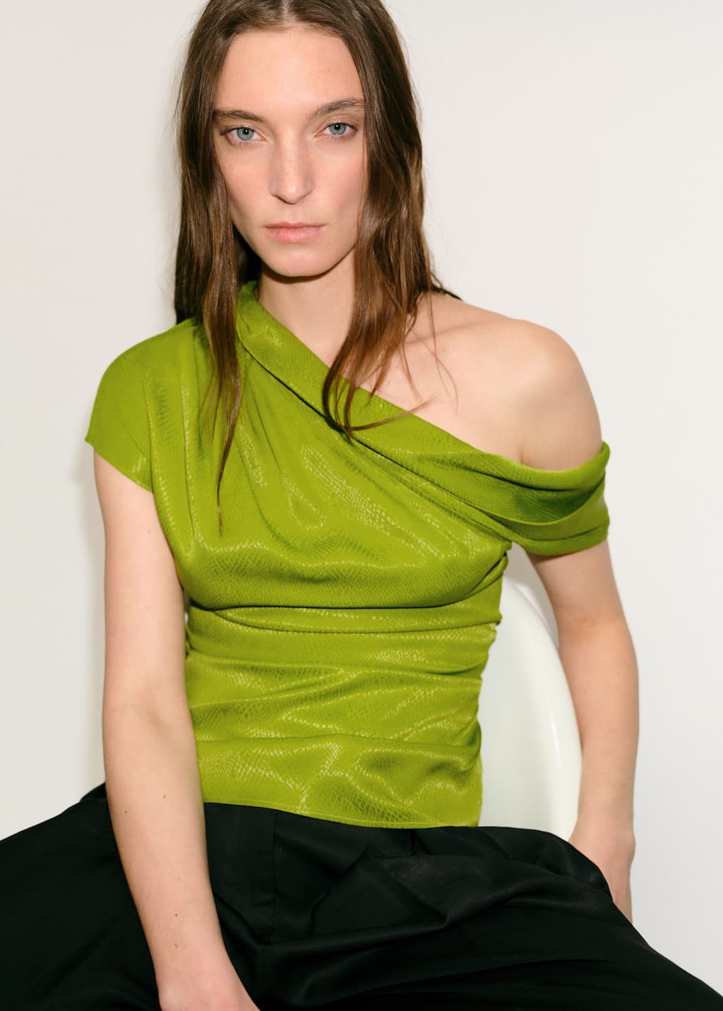 MANGO GRASS 87028655-43 MANGO WOMEN BLOUSE