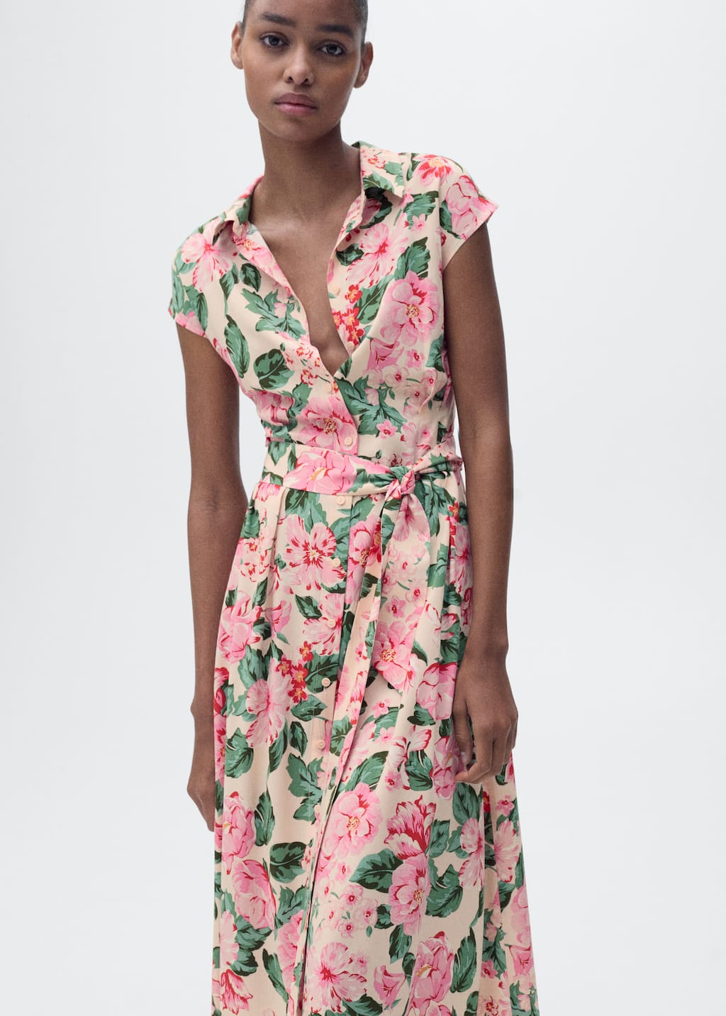 MANGO APPLE 87029066-05 MANGO WOMEN DRESS FULL LENGTH