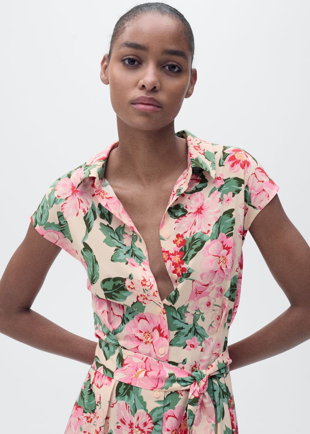 MANGO APPLE 87029066-05 MANGO WOMEN DRESS FULL LENGTH