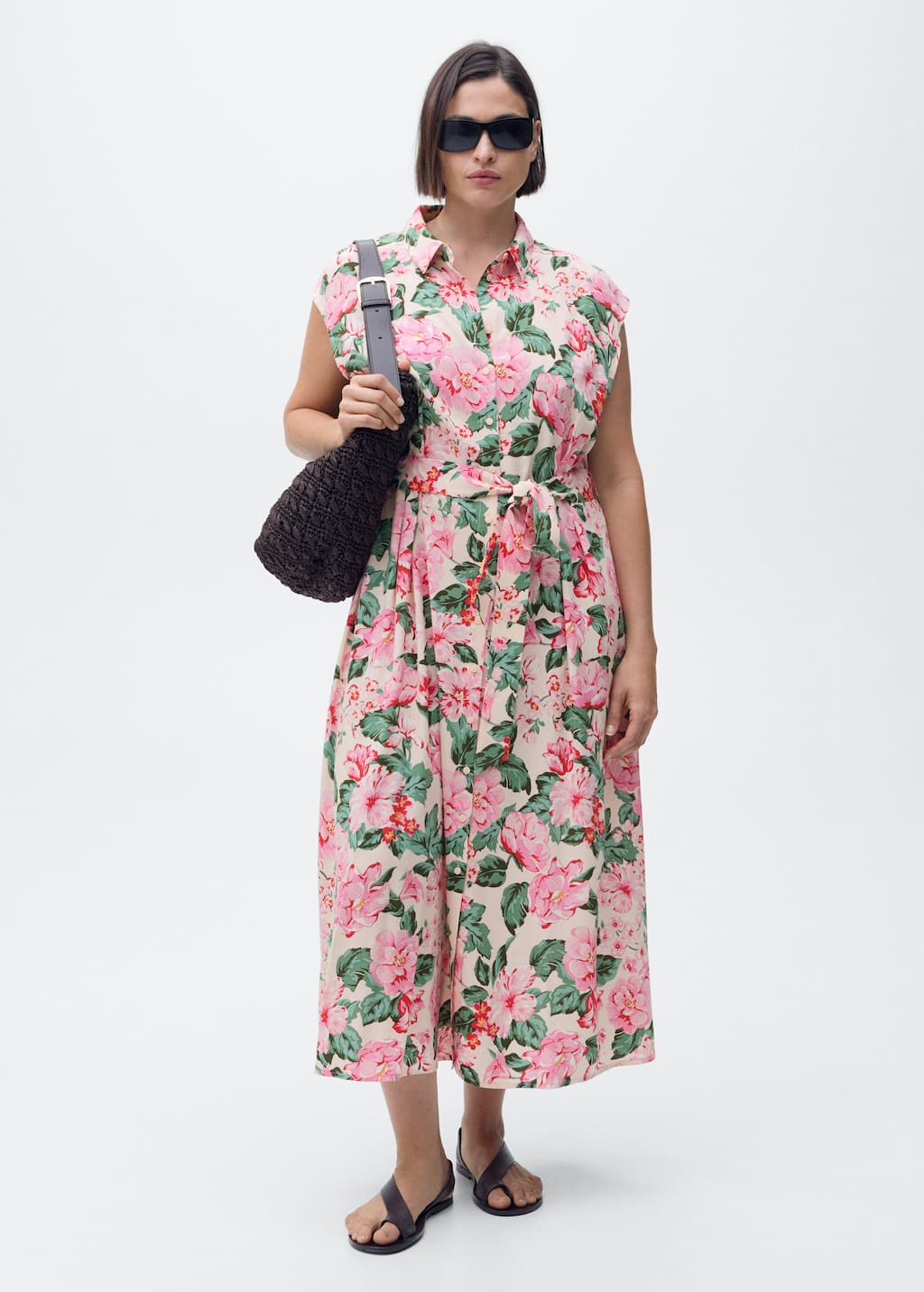 MANGO APPLE 87029066-05 MANGO WOMEN DRESS FULL LENGTH