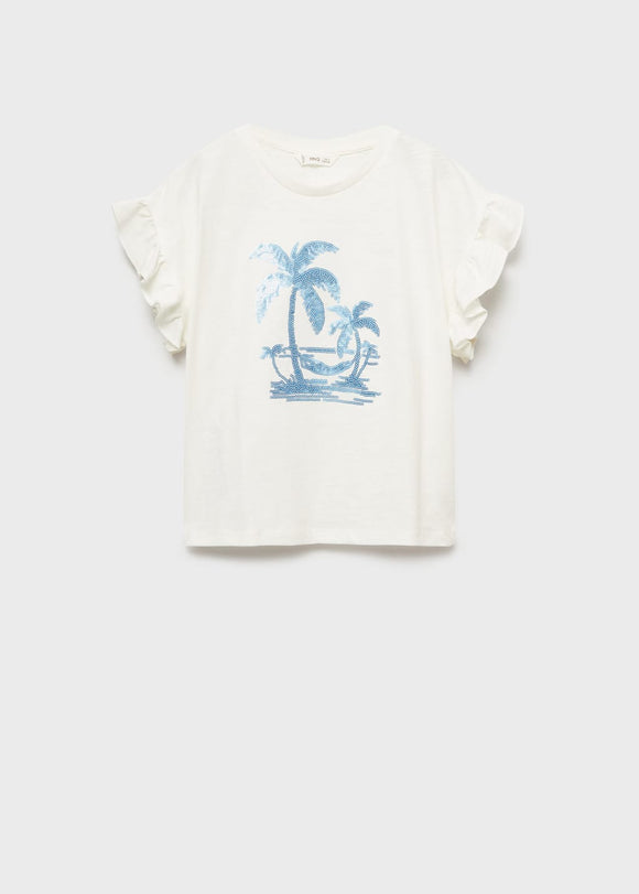 MANGO BEACH 87030598-02 MANGO KIDS GIRL T-SHIRT SHORT SLEEVE