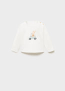 MANGO CAR 87031059-02 MANGO KIDS NEW BORN BABY T-SHIRT SHORT SLEEVE-1