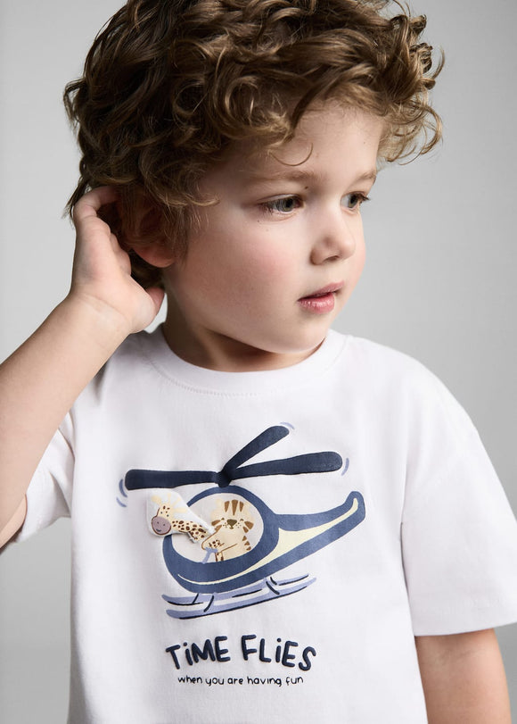 MANGO HELICOP 87034799-02 MANGO KIDS BABY BOY T-SHIRT SHORT SLEEVE