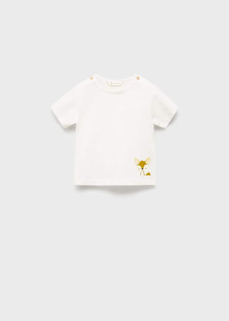 MANGO FOX 87035947-02 MANGO KIDS NEW BORN BABY T-SHIRT SHORT SLEEVE