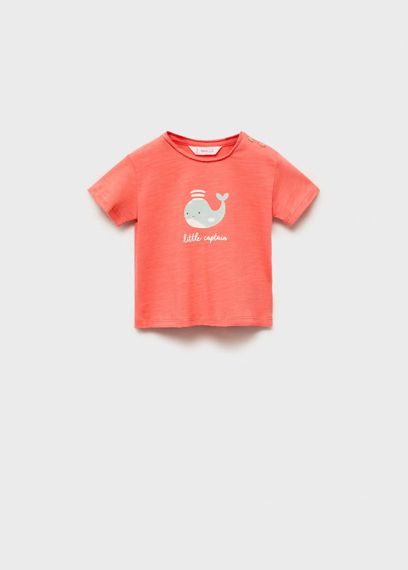 MANGO CAPTAIN 87035975-87 MANGO KIDS NEW BORN BABY T-SHIRT SHORT SLEEVE