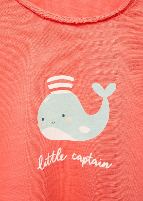 MANGO CAPTAIN 87035975-87 MANGO KIDS NEW BORN BABY T-SHIRT SHORT SLEEVE