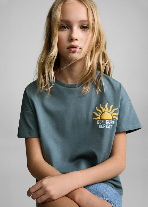 MANGO SUNSHINE 87037894-59 MANGO KIDS GIRL T-SHIRT SHORT SLEEVE