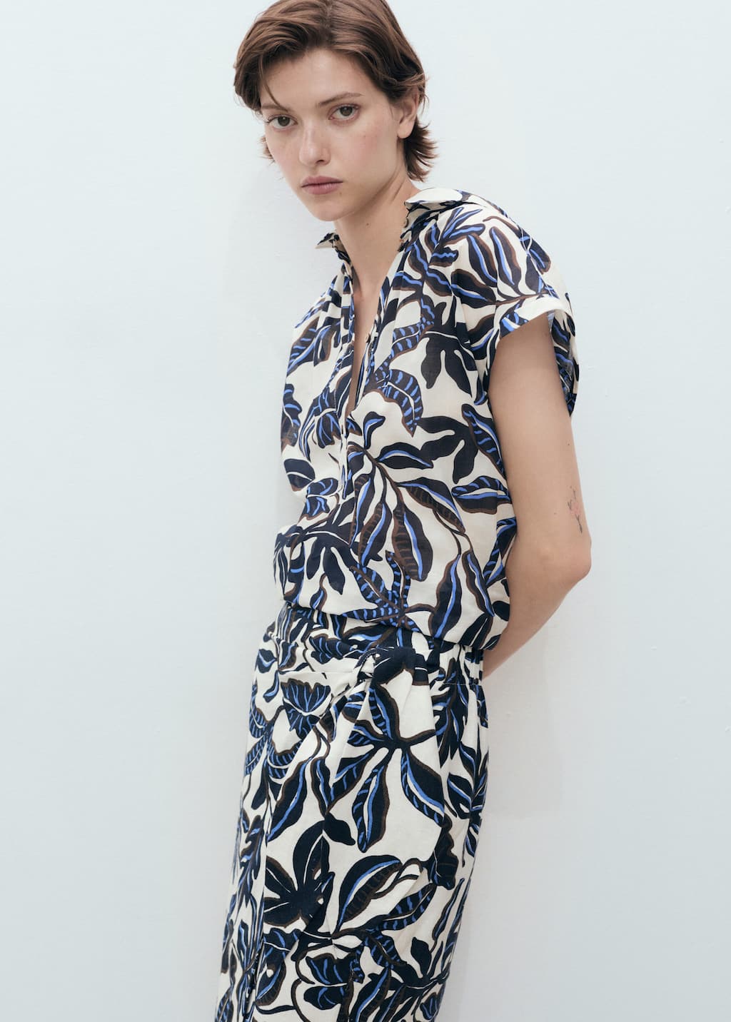 MANGO MERCI 87038647-05 MANGO WOMEN SHIRT SHORT SLEEVE