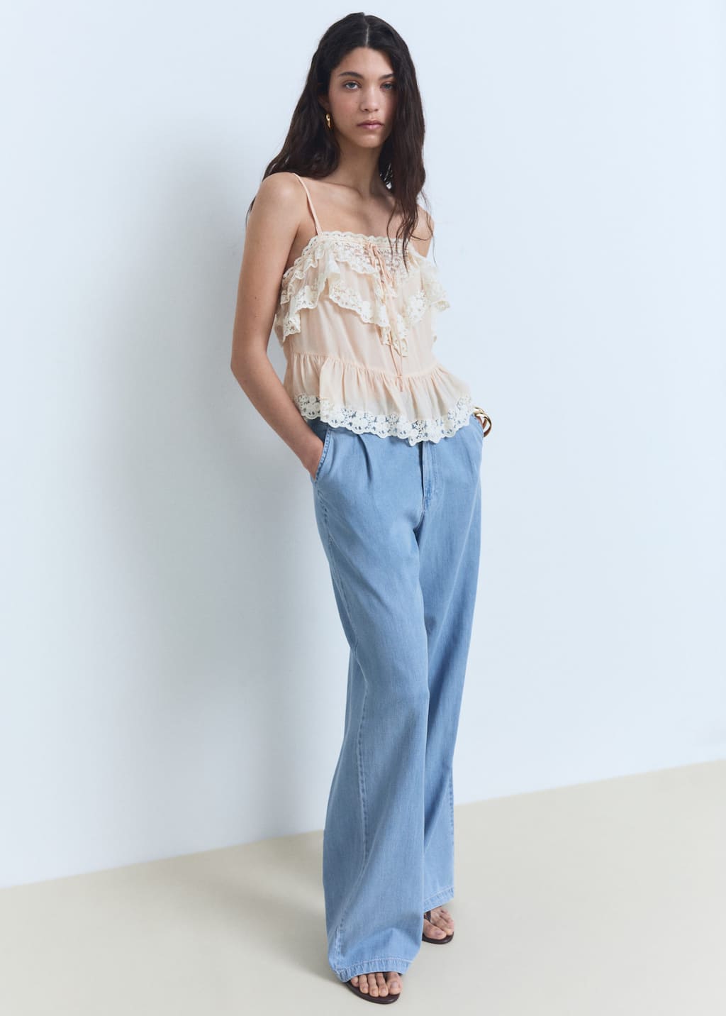 MANGO CRETA 87038649-TC MANGO WOMEN TROUSER