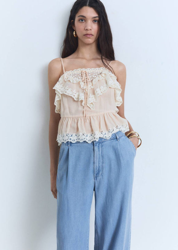 MANGO CRETA 87038649-TC MANGO WOMEN TROUSER