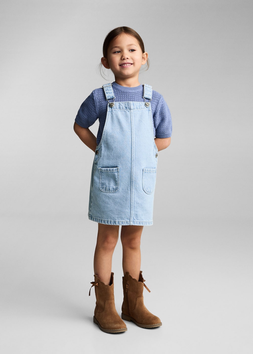 MANGO RUFFI 87041046-TC MANGO KIDS BABY GIRL DUNGAREE