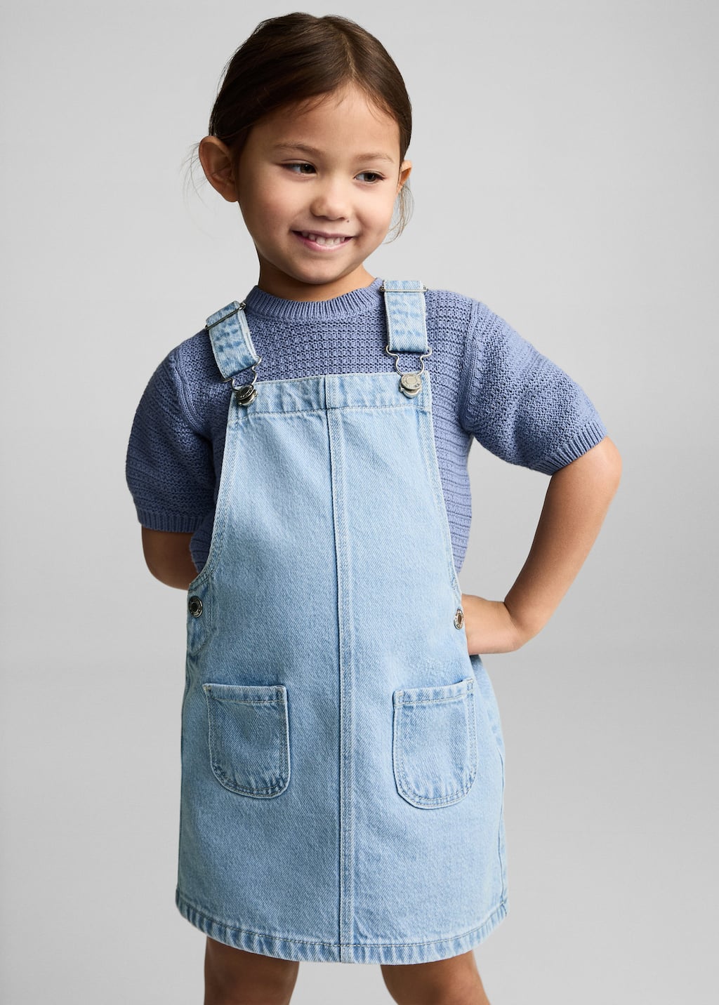 MANGO RUFFI 87041046-TC MANGO KIDS BABY GIRL DUNGAREE