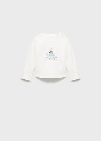 MANGO PLAYFUL 87041058-02 MANGO KIDS NEW BORN BABY T-SHIRT SHORT SLEEVE