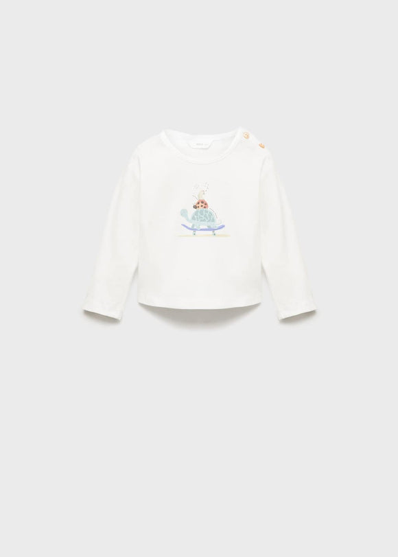 MANGO PLAYFUL 87041058-02 MANGO KIDS NEW BORN BABY T-SHIRT SHORT SLEEVE