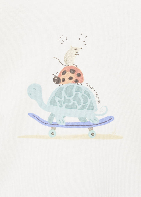 MANGO PLAYFUL 87041058-02 MANGO KIDS NEW BORN BABY T-SHIRT SHORT SLEEVE