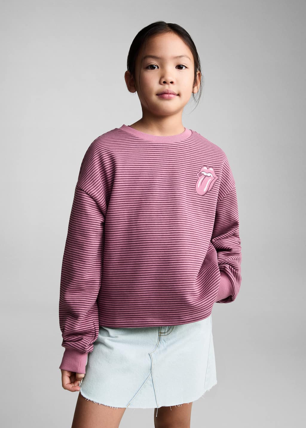 MANGO RSTRIPES 87042025-85 MANGO KIDS GIRL SWEATSHIRT