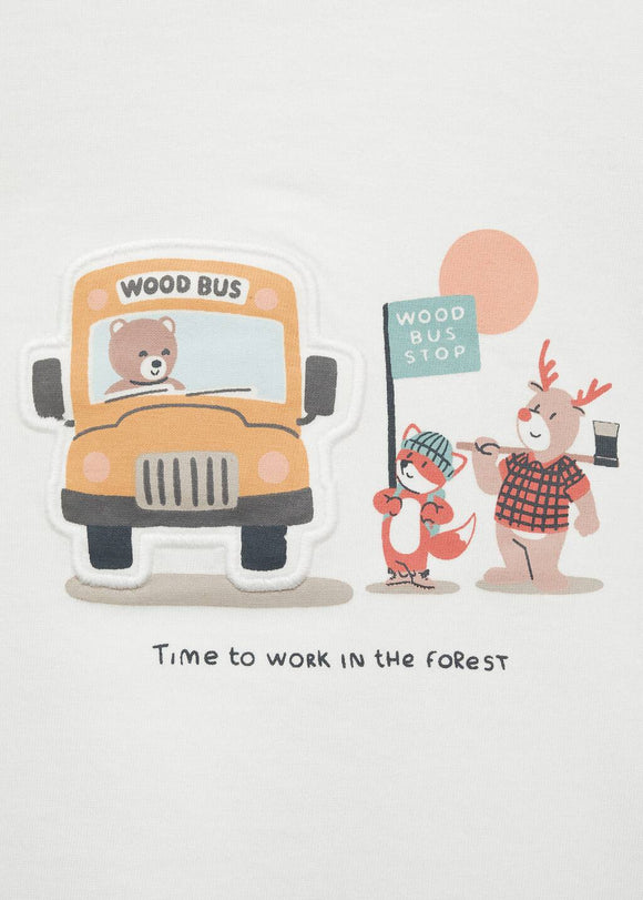 MANGO WOODBUS 87043642-02 MANGO KIDS BABY BOY T-SHIRT LONG SLEEVE