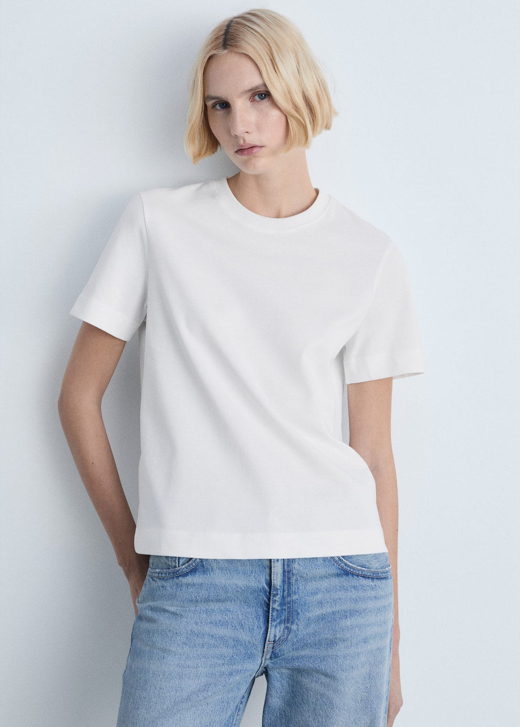 MANGO GES 87044082-01 MANGO WOMEN T-SHIRT SHORT SLEEVE