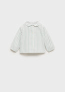 MANGO STRIPE 87044415-02 MANGO KIDS NEW BORN BABY SHIRT-1