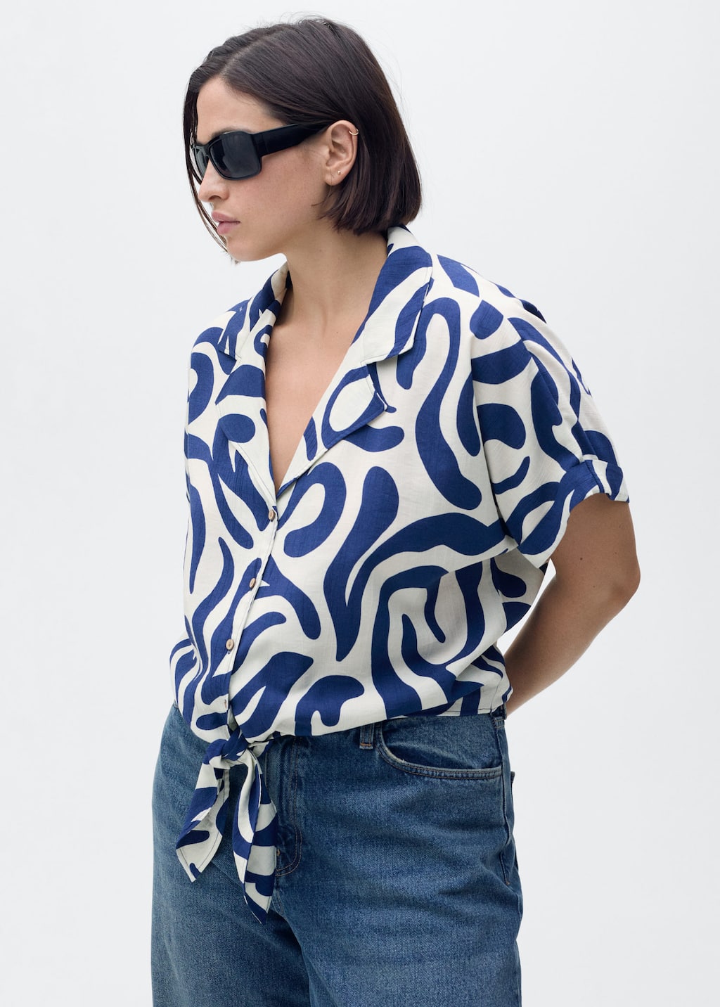 MANGO LIFE 87048646-02 MANGO WOMEN SHIRT SHORT SLEEVE