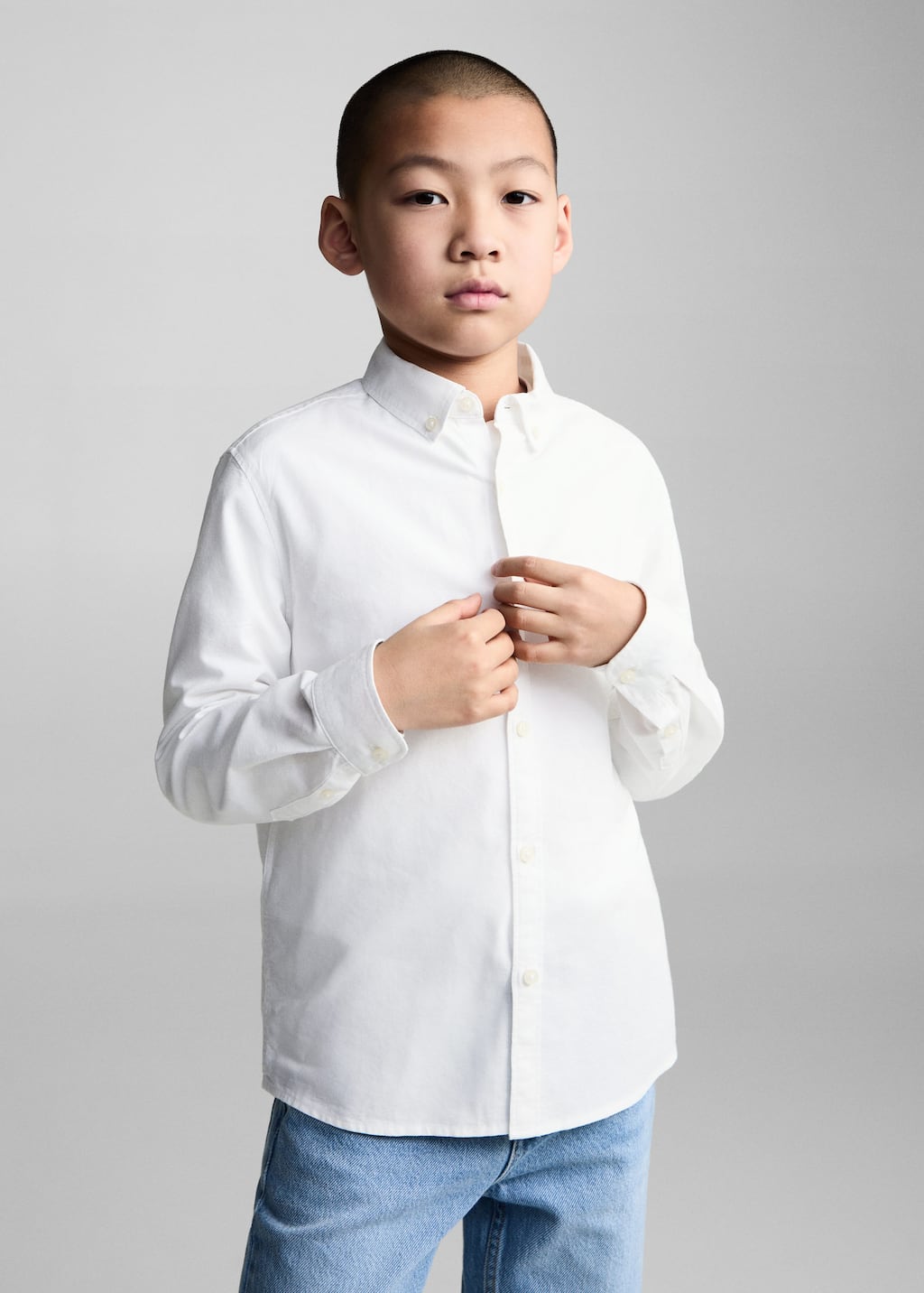 MANGO OXFORD 87050431-01 MANGO KIDS BOY SHIRT SHORT SLEEVE