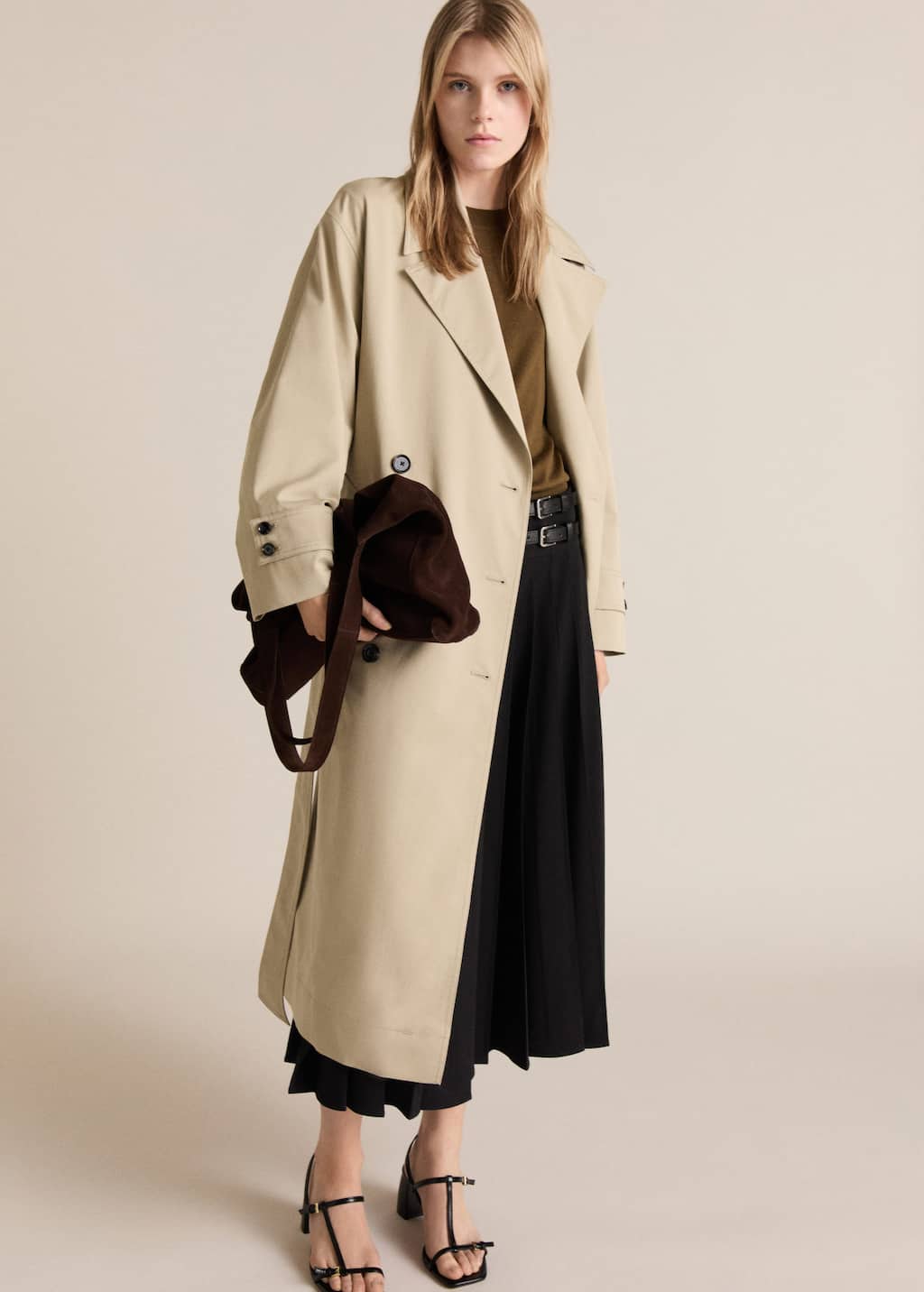 MANGO ANGELA 87054076-37 MANGO WOMEN TRENCH COAT
