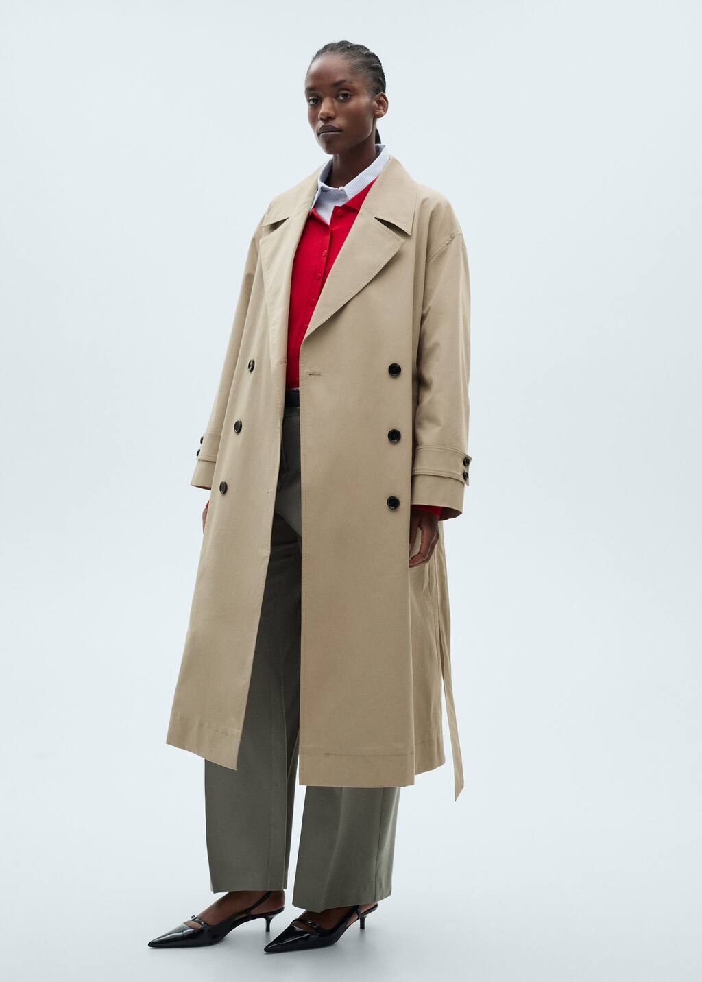 MANGO ANGELA 87054076-37 MANGO WOMEN TRENCH COAT