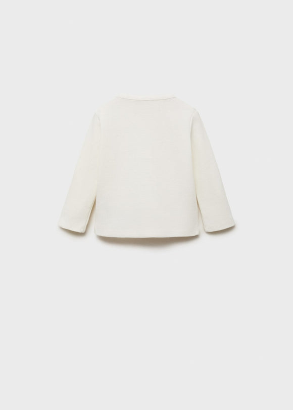 MANGO WAFFLE 87054805-02 MANGO KIDS NEW BORN BABY T-SHIRT SHORT SLEEVE