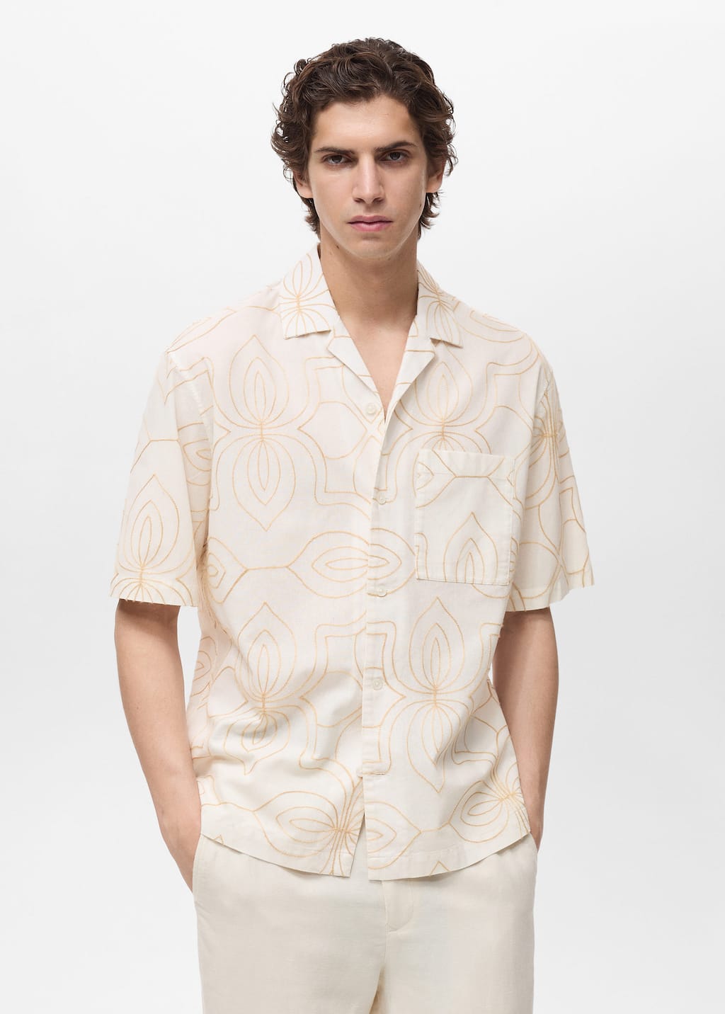 MANGO ESVEDRA1 87059215-01 MANGO MAN SHIRT SHORT SLEEVE