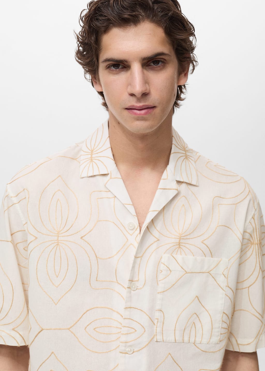 MANGO ESVEDRA1 87059215-01 MANGO MAN SHIRT SHORT SLEEVE