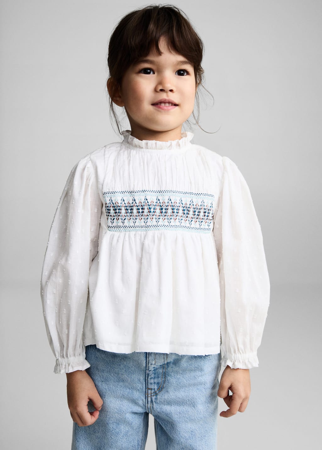 MANGO SMOCK 87060634-01 MANGO KIDS BABY GIRL BLOUSE