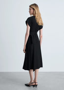 MANGO BASSETT 87064801-99 MANGO WOMEN DRESS FULL LENGTH-10