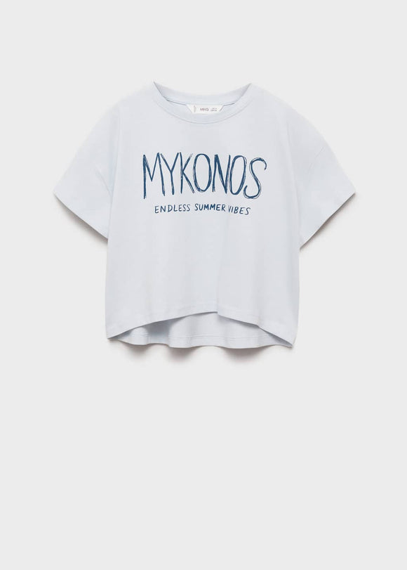 MANGO MYKONOS 87067890-50 MANGO KIDS GIRL T-SHIRT SHORT SLEEVE