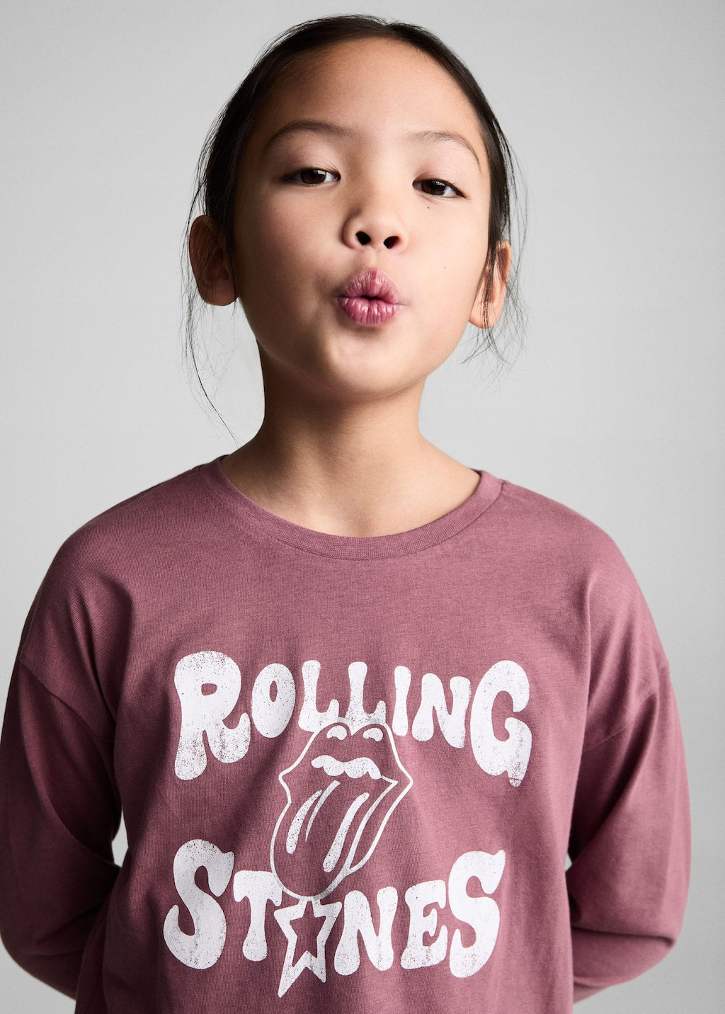 MANGO RPURPLE 87072024-63 MANGO KIDS GIRL T-SHIRT LONG SLEEVE