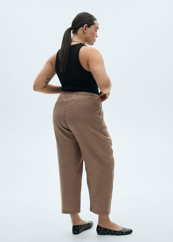 MANGO LINEN 87076341-35 MANGO WOMEN TROUSER