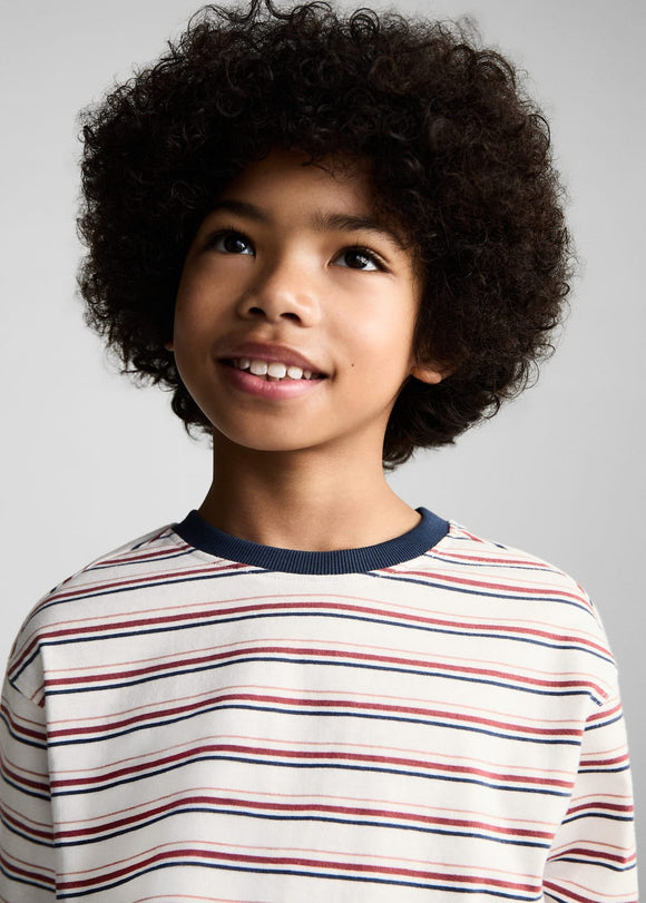 MANGO STRIPBOY 87076345-02 MANGO KIDS BOY T-SHIRT SHORT SLEEVE