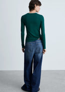 MANGO SECOND 87080619-49 MANGO WOMEN T-SHIRT LONG SLEEVE-6