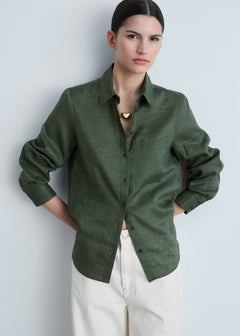 MANGO LINO 87085729-43 MANGO WOMEN SHIRT LONG SLEEVE