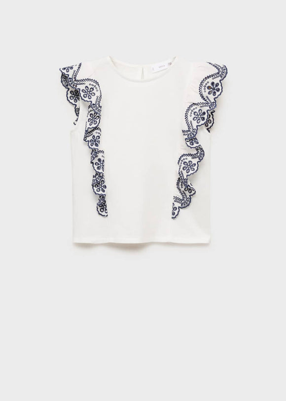 MANGO PLANI 87085957-02 MANGO KIDS GIRL T-SHIRT SHORT SLEEVE