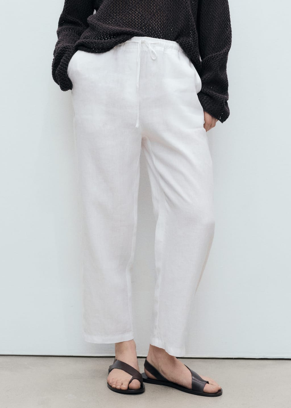 MANGO LINEN 87089062-02 MANGO WOMEN TROUSER